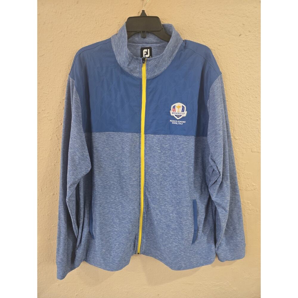 FootJoy Ryder Cup Special Edition, Full-Zip Hybrid Jacket, Blue Multi, Size 2X